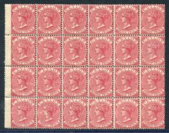 1866-68 CCC 3d Bright Rose Perf 14 Block Of Twenty Four (6x4) With Wing Margin At Left, Unused With Large Part O.g (the - Autres & Non Classés