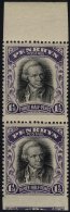 PENRHYN IS 1920 1½d Black & Violet Top Marginal UM Pair With Variety IMPERFORATE At Foot, Unused, SG.34 Varie - Sonstige & Ohne Zuordnung