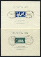 1937 DAPOSTA M/Sheet & AIR M/Sheet, Both VFU, SG.MS251/2. (2) Cat. £300 - Sonstige & Ohne Zuordnung