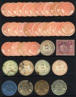 1880's Interpostal Seals (approx 100 Different) In Various Shades & A Further 9 In Other Colours, Also GB KGV Consul - Sonstige & Ohne Zuordnung