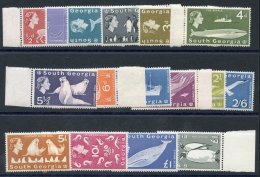 South Georgia 1963 Defin Set UM (several Marginals) SG.1/16. (16) Cat. £200 - Sonstige & Ohne Zuordnung