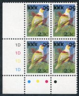 2006-13 Bird Provisional 5c On 23c Variety OVERPRINT INVERTED UM Corner Marginal Plate Block Of Four, SG.F1359a. Cat. &p - Sonstige & Ohne Zuordnung