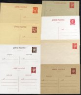 1940-44 Unused Postal Stationery 7 Different & Single Envelope (8), Iris Types (2), Petain (6). - Sonstige & Ohne Zuordnung