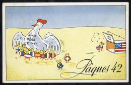 1942 Postcard 'A Strong France In An United Europe' Card In Part Of German Policy Of Propaganda Aimed At Allowing The Fr - Otros & Sin Clasificación