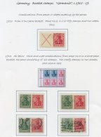 1912 Germany Combinations From Booklet Panes 'X' Label + 10pf M, Mi.W4B (Cat. 420€), 5pf + 10pf Both M & FU, Mi - Sonstige & Ohne Zuordnung