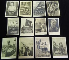 1930-40's Hitler Youth Collection Of 40 Black & White Or Sepia Propaganda Cards Depicting Various Hitler Youth Parad - Sonstige & Ohne Zuordnung