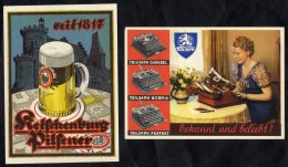 1930's-40's Coloured Advertising Postcards For Typewriters, Lager & Paint. - Sonstige & Ohne Zuordnung