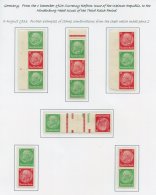 1933 Valuable & Scarce Collection Of Tete-beche & Se-tenant Combinations Of The First Hindenburg Issue (wmk Mesh - Sonstige & Ohne Zuordnung