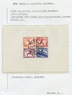 1936 Olympic Games M/Sheet - Six Pairs Used With Different Games D/stamps Incl. Those Of Kiel, VF, Mi.block 5/6, SG.MS61 - Sonstige & Ohne Zuordnung