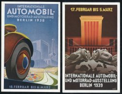 1938 Publicity Cards (4) For The Automobile Exhibition In Berlin. - Sonstige & Ohne Zuordnung