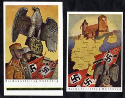1939 Nurnberg Rally Proof Propaganda Cards 2 Different, (from The Set Of 6) Printed On Scrap Card, Not Issued Due To The - Sonstige & Ohne Zuordnung