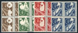 1953 Transport Set In UM Blocks Of Four, SG.1093/6. (16) Cat. £380+ - Sonstige & Ohne Zuordnung