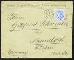 1894 (16 May) Basle Mission Factory Printed Envelope To Germany, Bearing 1891 2½d Ultramarine & Orange (pin H - Sonstige & Ohne Zuordnung