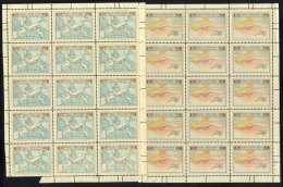 1926 2d & 5d Airs In Complete Sheets Of 15, Reinforced With Hinges In Places Leaving Twelve In Each Sheet UM, SG.406 - Sonstige & Ohne Zuordnung