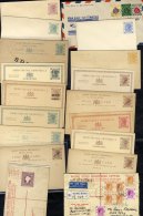 QV-QEII Album Of 82 Items Of Postal Stationery, Covers, Airmails Etc. Incl. Unused QV Stationery, Postcards/envelopes (2 - Autres & Non Classés