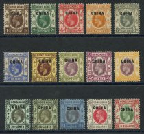 BRITISH PO's IN CHINA 1917-21 MCCA Set (excl. $3) Up To $5, Fine M (8c Has Small Closed Tear At Top), From SG.1/16. (15) - Autres & Non Classés