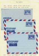 1949-54 Collection Of Unused Aerogrammes (8), Airmail Etiquette Pane & Postbag Labels (3), All VF. (12) - Sonstige & Ohne Zuordnung