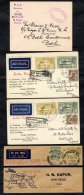 1929-32 First Flight Covers (4) Indian State Airlines/Imperial Airways Delhi - Karachi - London Aero Philatelic Club Car - Sonstige & Ohne Zuordnung