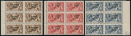 1925-28 Seahorse Set (narrow Date) Each In A Marginal Block Of Six, 2/6d Block Is UM (slightly Toned Gum), 5s (5 X UM) T - Sonstige & Ohne Zuordnung