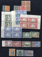 1938-52 Defin Set UM (5s Is Gum Toned), 1½d, 2d, 2½d, 3d (2) Are In Blocks Of Four, SG.121/133a. Cat. &pou - Sonstige & Ohne Zuordnung