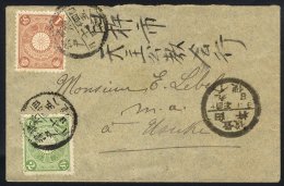 1901 Envelope Addressed To Osaka Bearing 'Chrysanthemum' 1s Pale Brown (SG.134) & 2s Yellow/green (SG.137), Tied By - Other & Unclassified