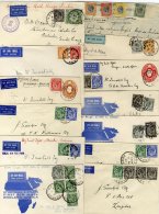 1927-35 Airmail Selection Of Envelopes (13) All Bearing 1922-27 Vals Incl. 1927 (10 Feb) To Egypt With 'KENYA-SUDAN/1ST/ - Autres & Non Classés