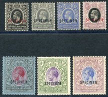 EAST AFRICA & UGANDA 1921-22 MSCA 1c, 12c, 15c, 50c, 2r, 3r & 5r - Each Optd SPECIMEN, Fine M, From SG.65s/74s. - Autres & Non Classés