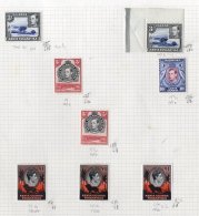 1938-54 KGVI Defins, Fine M Range Of Vals To £1 (3) With Perf Variations, Shades Identified On Album Leaves, From - Autres & Non Classés
