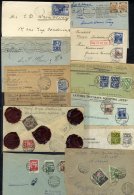Mainly 1920's-30's Commercial Mail (nice 1919 Item Noted), Impressive Insured Cover To Germany (1926), Scarce AR Card, T - Sonstige & Ohne Zuordnung