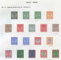 1949-60 Selection Of M Sets On Leaves Incl. Negri Sembilan 1949, 1857 + Perf Variation, Pahang 1935, 1957, 1960, Selango - Sonstige & Ohne Zuordnung