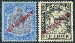 1922 MSCA Self Govt 2s & 10s, Fine M, SG.120 & 121. (2) Cat. £190 - Sonstige & Ohne Zuordnung