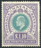 1902 CCC £1.10s Green & Violet M, SG.143. (1) Cat. £550. - Sonstige & Ohne Zuordnung