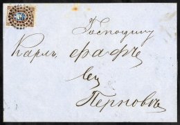 1859 Outer Letter Sheet Bearing Perf 12½ 10k (SG.5) With Superb Numeral '38' In Three Concentric Circles (dotted) - Sonstige & Ohne Zuordnung