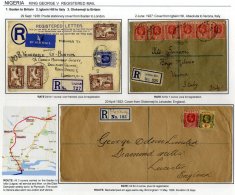 1919-46 Registered Mail To GB, USA, Germany, Italy & New Zealand With A Good Mix Of Frankings - Single, Mixed, Multi - Sonstige & Ohne Zuordnung