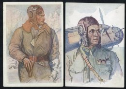 1942 Six Different Postcards Depicting Pilots. Unused And Attractive Group. - Sonstige & Ohne Zuordnung