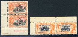 1963 Postal Anniversary 6s On 6d Showing Variety '1895' Instead Of '1859' In Corner Marginal Pair With Normal, SG.283/28 - Sonstige & Ohne Zuordnung