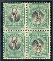 1926-27 ½d Black & Green, M Block Of Four Containing Two Tête-bêche Pairs, One Stamp With Area Of - Sonstige & Ohne Zuordnung
