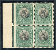 1926-27 ½d Black & Green, M Block Of Four From The Left Of The Sheet, Variety Imperforate Between Stamps &amp - Autres & Non Classés