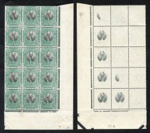 1926-27 ½d Black & Green, Block Of Fifteen From The Lower Right Corner Of The Sheet, Showing Five Complete &a - Autres & Non Classés