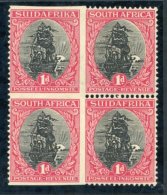 1926-27 1d Black & Carmine, Block Of Four Containing A Vertical Pair Variety Imperforate On Three Sides, M With Smal - Autres & Non Classés