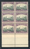 1930-44 2d Slate-grey & Violet, Block Of Six (three Bilingual Pairs) From The Foot Of The Sheet, Variety Wmk Inverte - Sonstige & Ohne Zuordnung