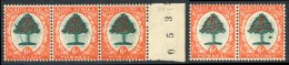 1933-48 6d Green & Vermilion, Die I With 'falling Ladder' Variety [R.5/10] Contained In A Horizontal Strip Of Three - Autres & Non Classés