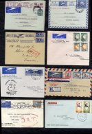 1936-39 First Flight Covers (8) From S.A.A/Imperial Airways First Airmail 3.4.36 Bloemfontein - London Bears Imperial Ai - Autres & Non Classés