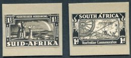 1938 Voortrekker Commemoration 1d 'SOUTH AFRICA' & 1½d 'SUID-AFRIKA' Composite Oversize Essays Of The Issues - Sonstige & Ohne Zuordnung