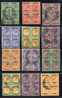 1923 Setting I ½d, 1d, 2d, 3d, 4d (2), 6d (2), 1s (2), 1/3d & 2/6d Blocks Of Four With D/stamps, Centrally Ap - Sonstige & Ohne Zuordnung