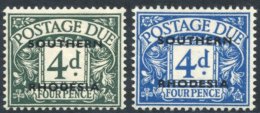 1951 Postage Due 4d Dull Grey Green UM, SG.D6, 4d Blue Accompanies, SG.D5. (2) Cat. £300+ - Sonstige & Ohne Zuordnung