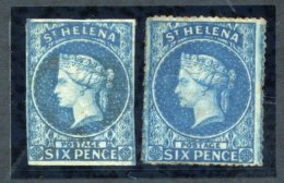 1856 Imperf 6d Blue & 1861 Rough Perf 6d Blue, Unused Or Small Part O.g, Fair To Fine, SG.1, 2a, Cat. £925. - Sonstige & Ohne Zuordnung