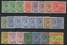 1921-29 MSCA Set M Incl. Extra Shades (1s - Tones, 2s - Small Thin), SG.37/47c. (23) Cat. £149 - Other & Unclassified