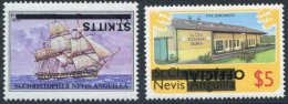 1980 Ships 55c Opt Inverted SG.45a, NEVIS 1980 Official Optd Inverted SG.09a UM. Cat. £145 - Other & Unclassified