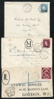 1893-99 Trio Of Covers With 5s Lake (SG.53) On 1895 Reg Cover To London, Kingston C.d.s, 1893-99 Cover 2½d On 1d - Sonstige & Ohne Zuordnung